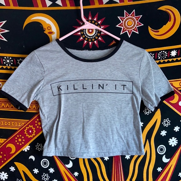 Forever 21 Grey Crop Top - Picture 1 of 1